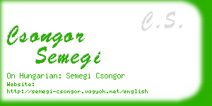 csongor semegi business card